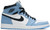 The Air Jordan 1 Retro High OG ‘University Blue’ makes use of a familiar palette that gives the nod to Michael Jordan’s UNC alma mater. The all-leather upper features a white base with powder blue overlays and a black signature Swoosh. Matching black accents make their way to the collar, tongue tag and printed Wings logo on the lateral collar flap. A brighter shade of blue is applied to the standard AJ1 outsole, featuring multi-directional traction and a pivot point under the forefoot.