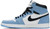 The Air Jordan 1 Retro High OG ‘University Blue’ makes use of a familiar palette that gives the nod to Michael Jordan’s UNC alma mater. The all-leather upper features a white base with powder blue overlays and a black signature Swoosh. Matching black accents make their way to the collar, tongue tag and printed Wings logo on the lateral collar flap. A brighter shade of blue is applied to the standard AJ1 outsole, featuring multi-directional traction and a pivot point under the forefoot.