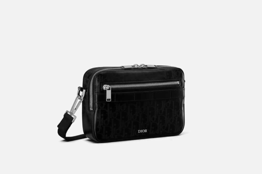 Dior - Safari Messenger Bag Black Dior Oblique Galaxy Leather - Men