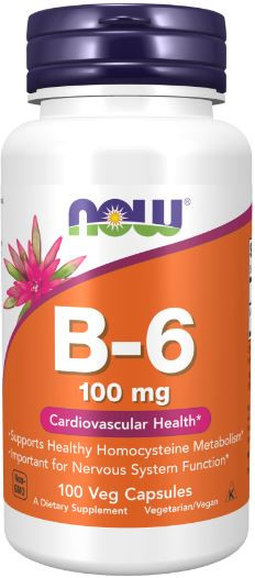 NOW Foods Vitamin B6 100mg NZ Vitamin B Complex, Pyridoxine