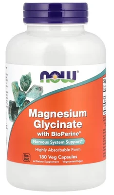 Now Magnesium Glycinate - 180 Veg Caps