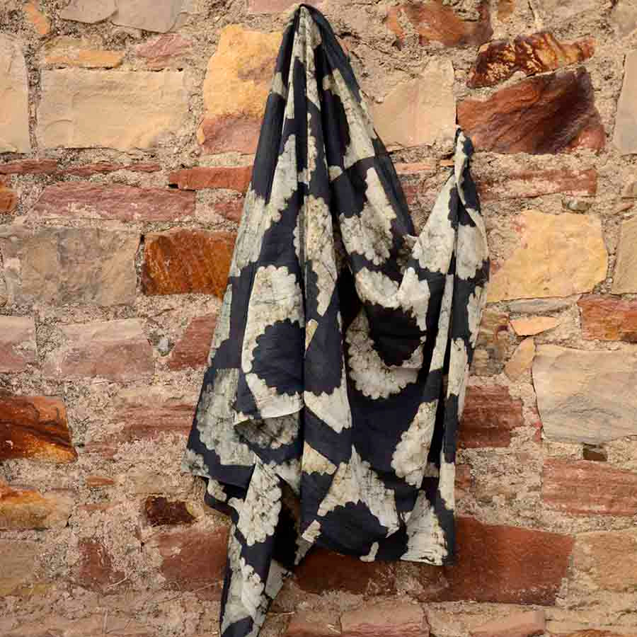 large black and white scarf