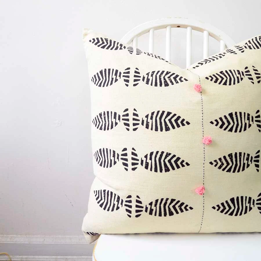 Fish Diya Pillow Sample