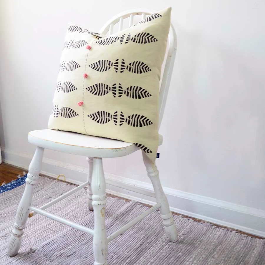 Fish Diya Pillow Sample