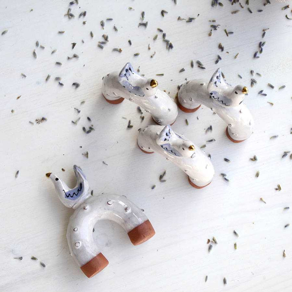 Handmade White Napkin Rings