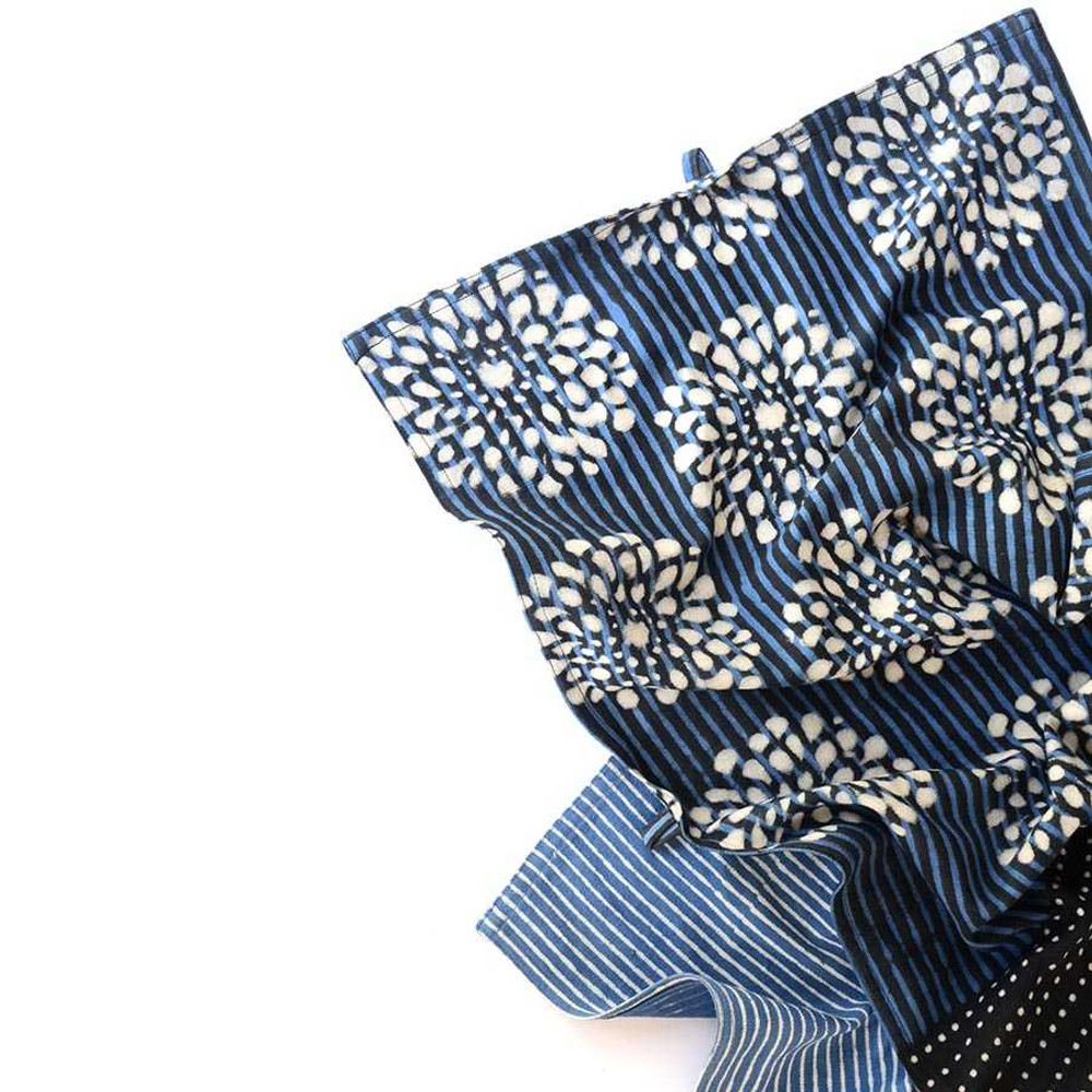 Block Printed Kitchen Towel Set - Sana + Stripe