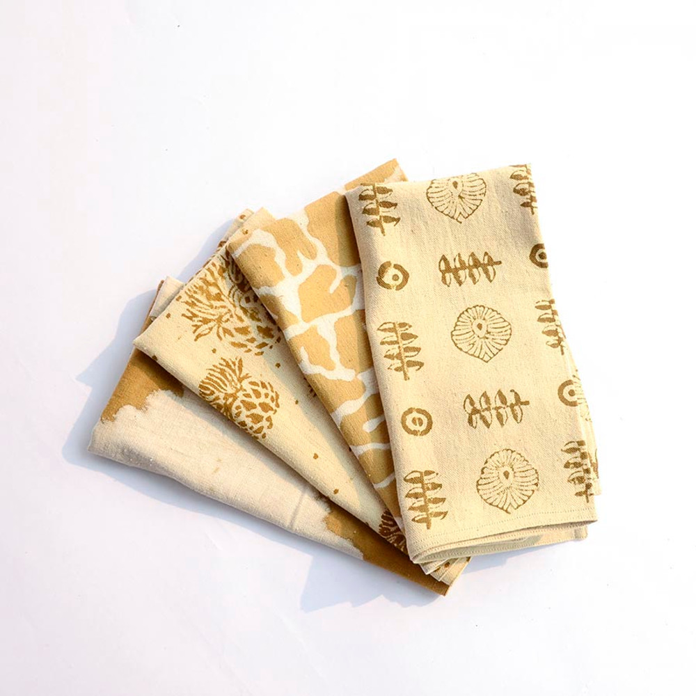 mustard dinner napkins