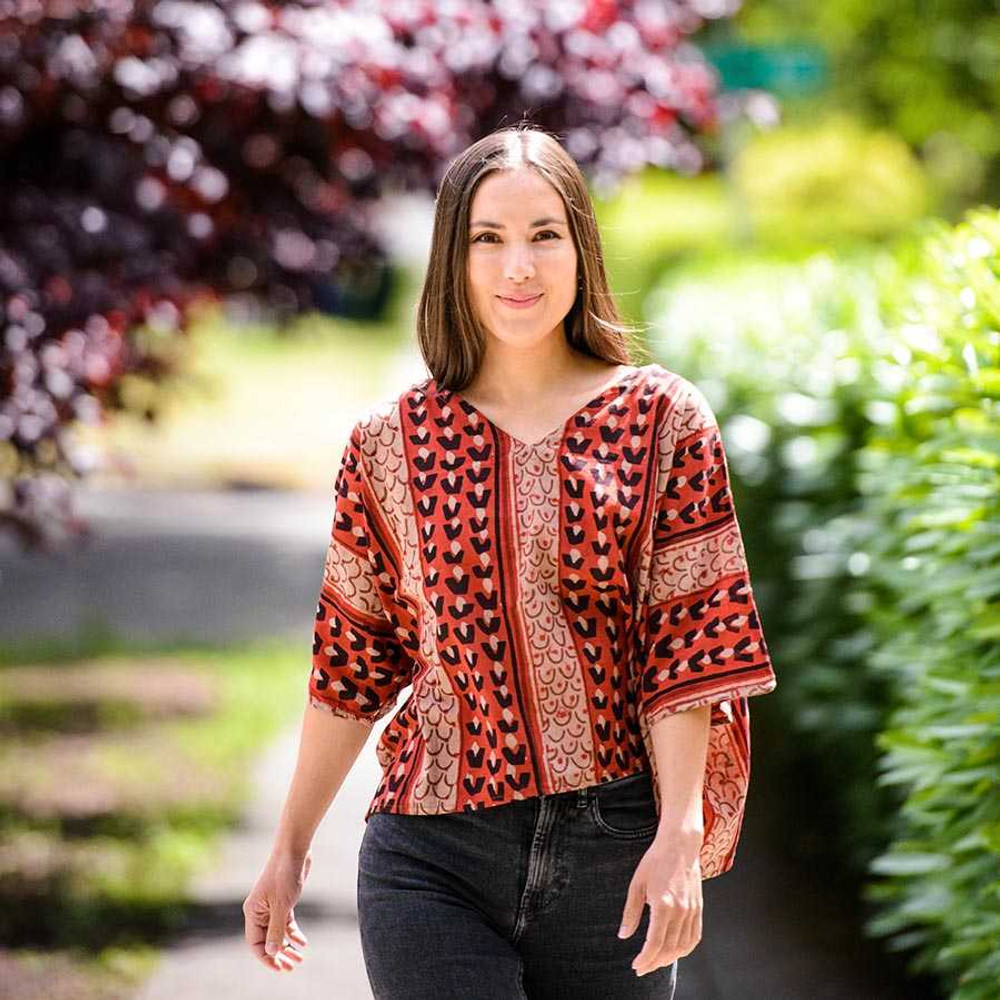 Block Print Cotton Crop Top | Ruby