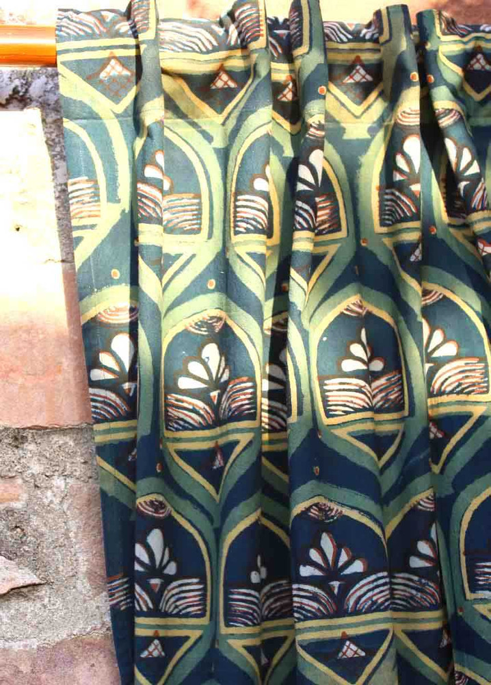 Peacock color Window Curtains