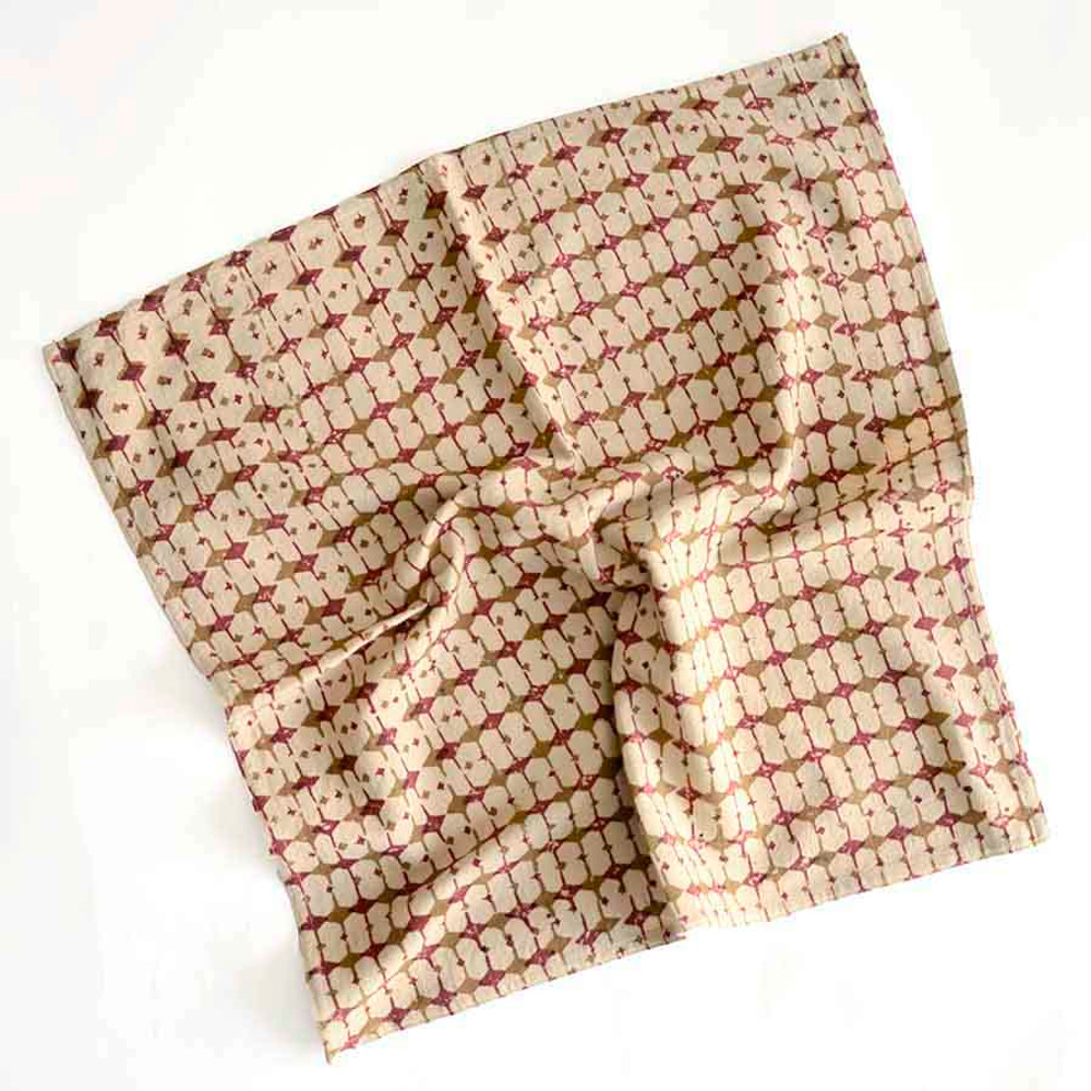 Dinner Napkins | Block printed Cloth - Golden hour