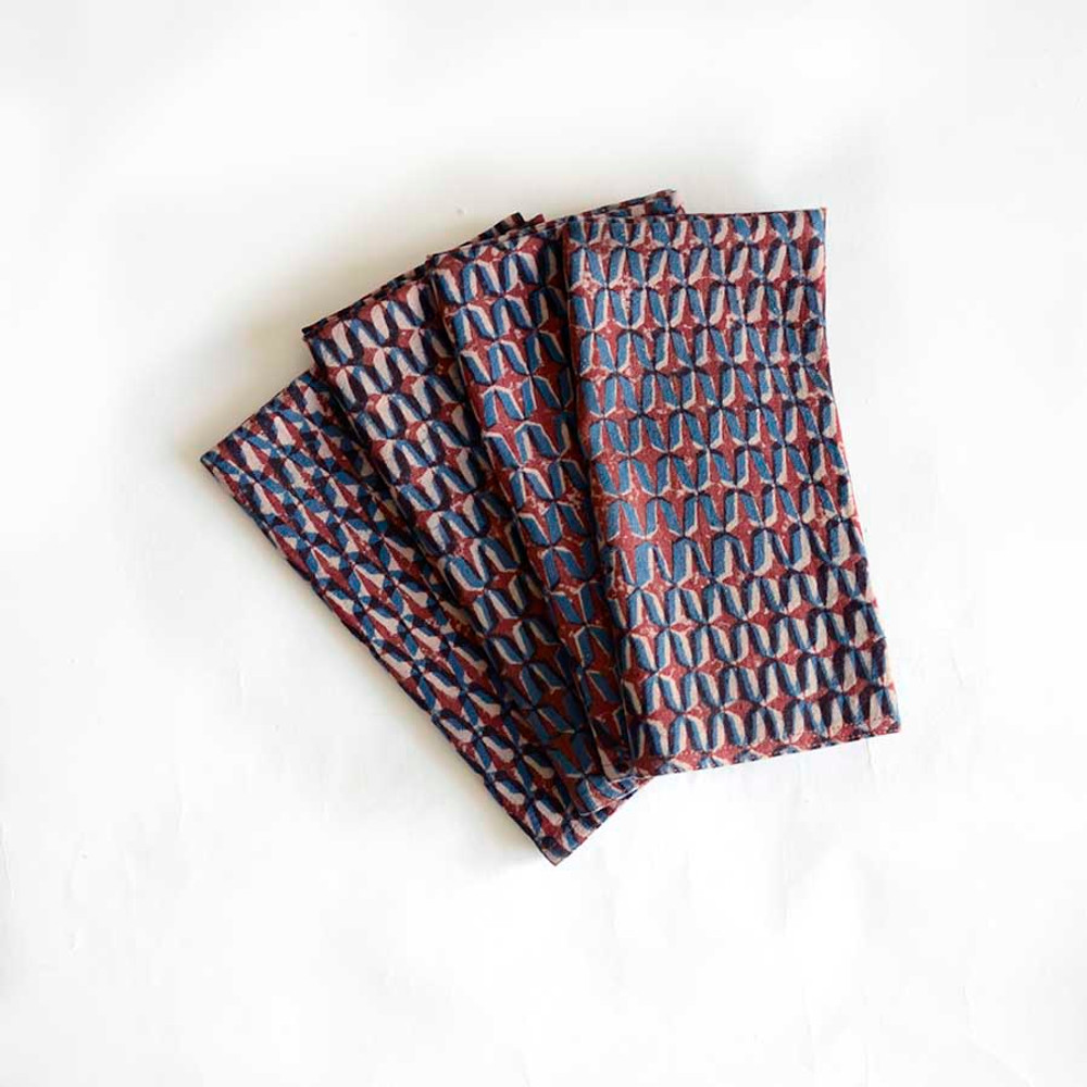 Dinner Napkins | Block printed Cloth - Olivia