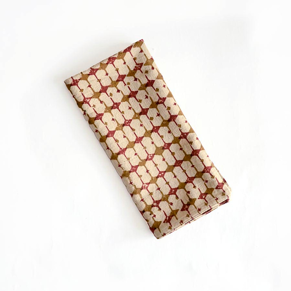 Block printed Dinner Cloth Mix & Match Napkins  - Ceylon