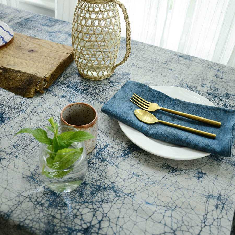 Almost Solid White Table Cloth | Paros Sample