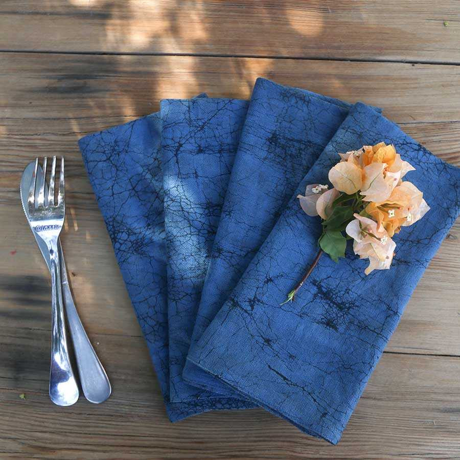 Block Print Napkins - Blue Hour Sample
