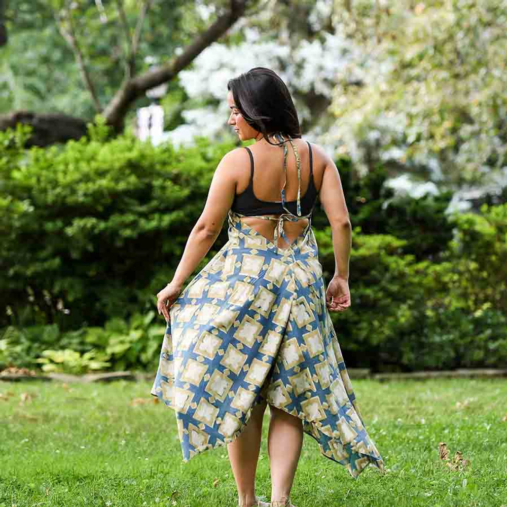 cotton silk lounge dress