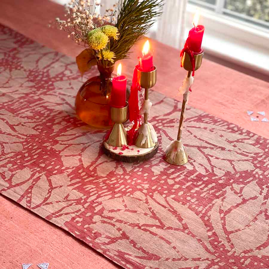 Pink Table Runner | Rosette SAMPLE
