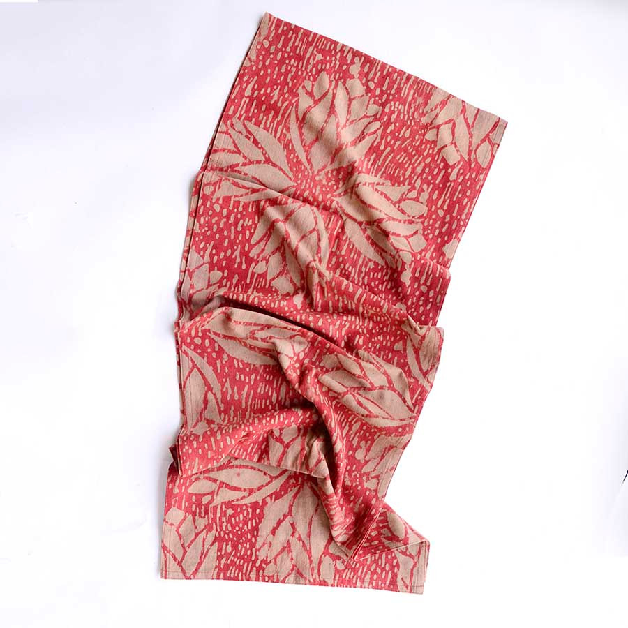 pink table runner cotton