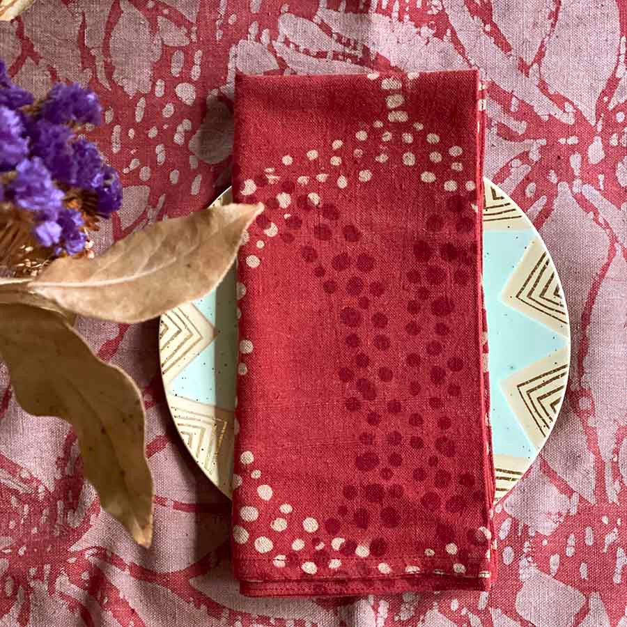 Red Dining Napkin | Infinity Sample