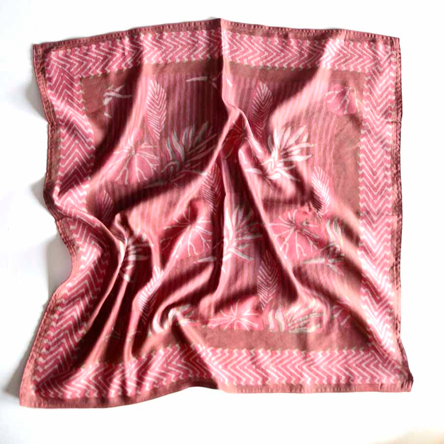 Cotton Satin Silky Bandana | Lily Pond SAMPLE