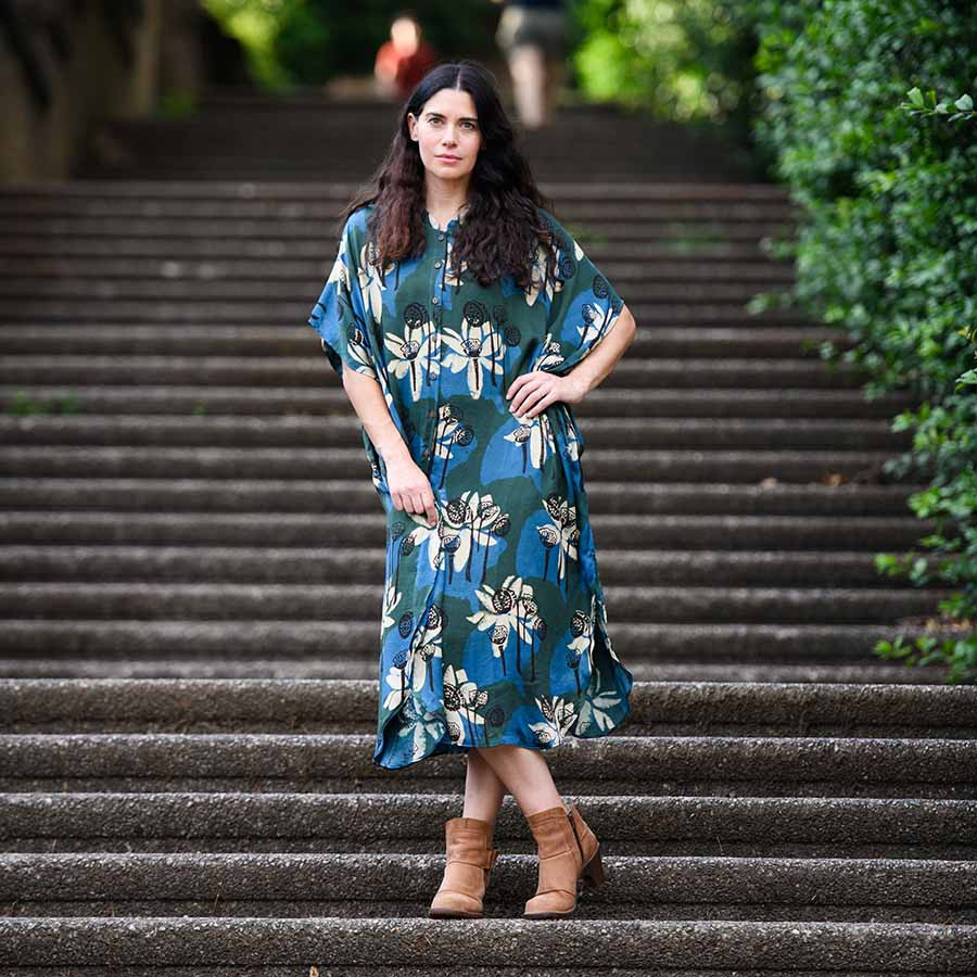 button down relax fit dress