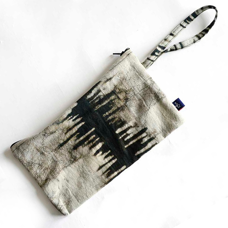 black and white pouch