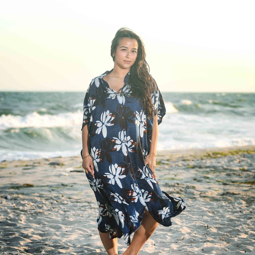 modal block print dress