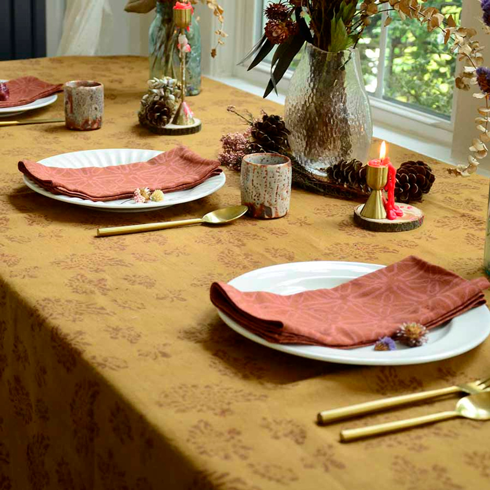 block print tablecloth