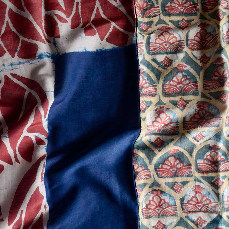 Mixed Print Cotton Silk Bandana | Luna Sample