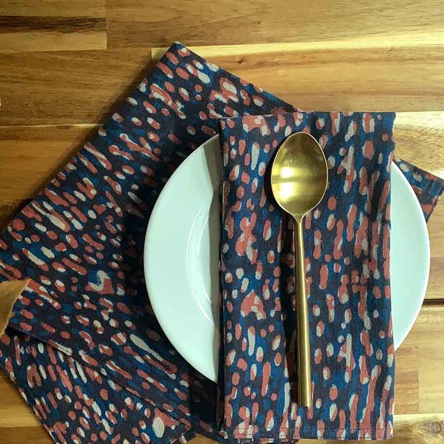 Dinner Napkins | Block printed Cloth - Barkha Sample
