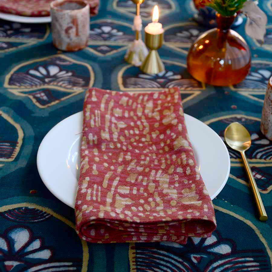 block print cloth napkins