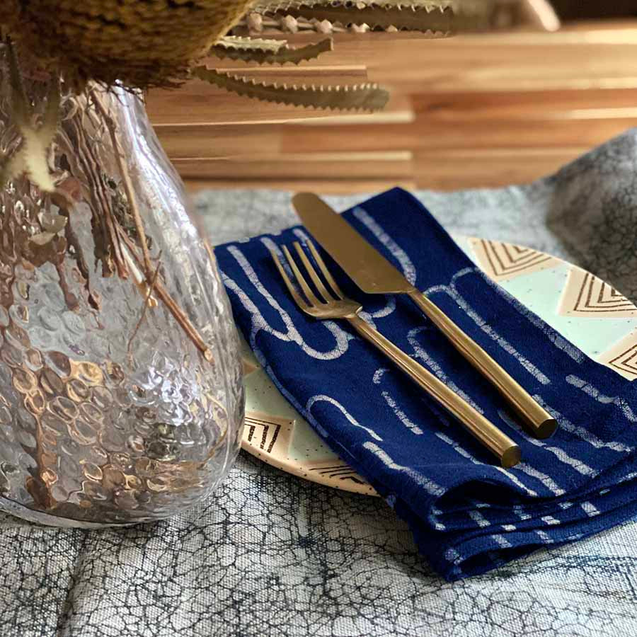 Elegant organic cotton dinner napkins for table decor