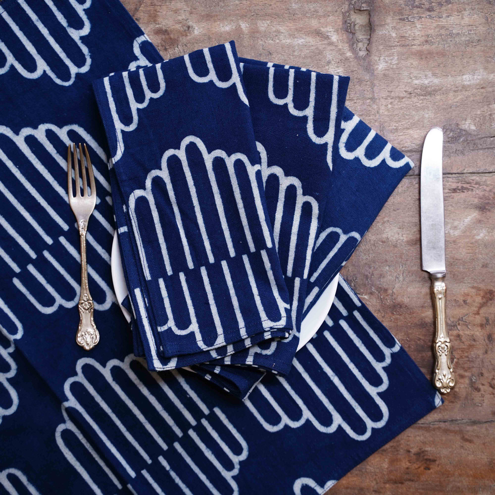 Handwoven cotton napkin linens for dining