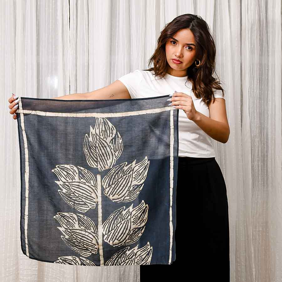 Jungle Leaf Bandana | Cotton Silk