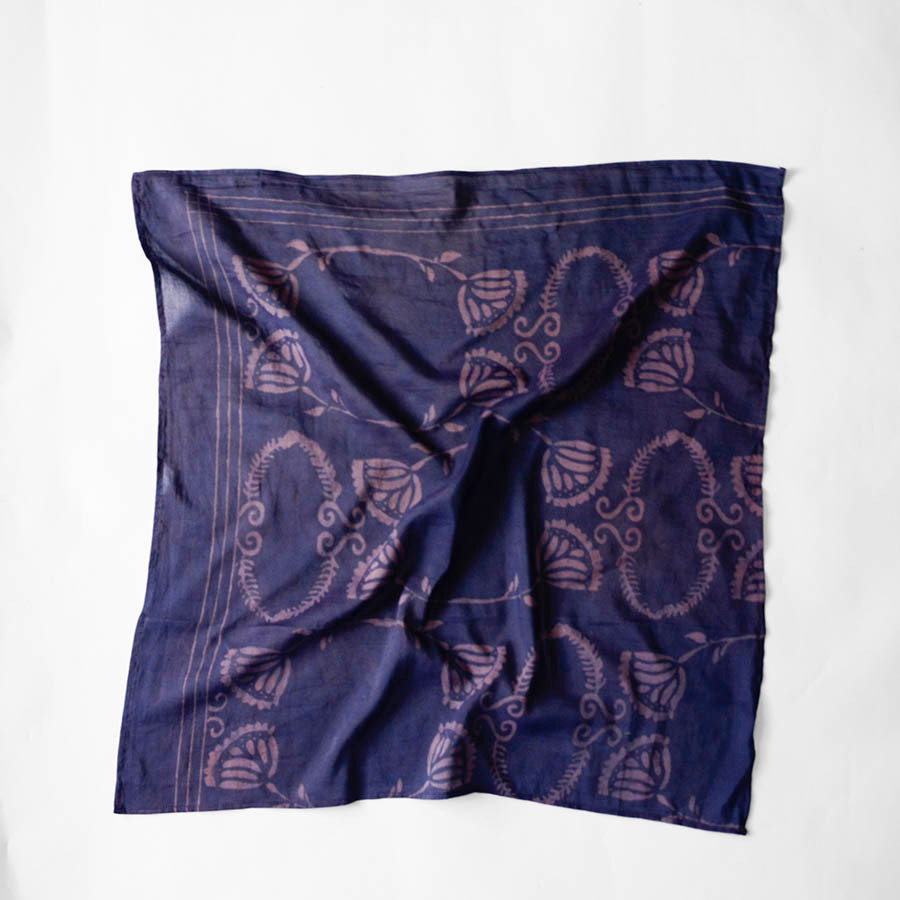 indigo square bandana