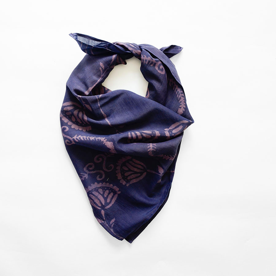 Purple Floral Bandana | Danish