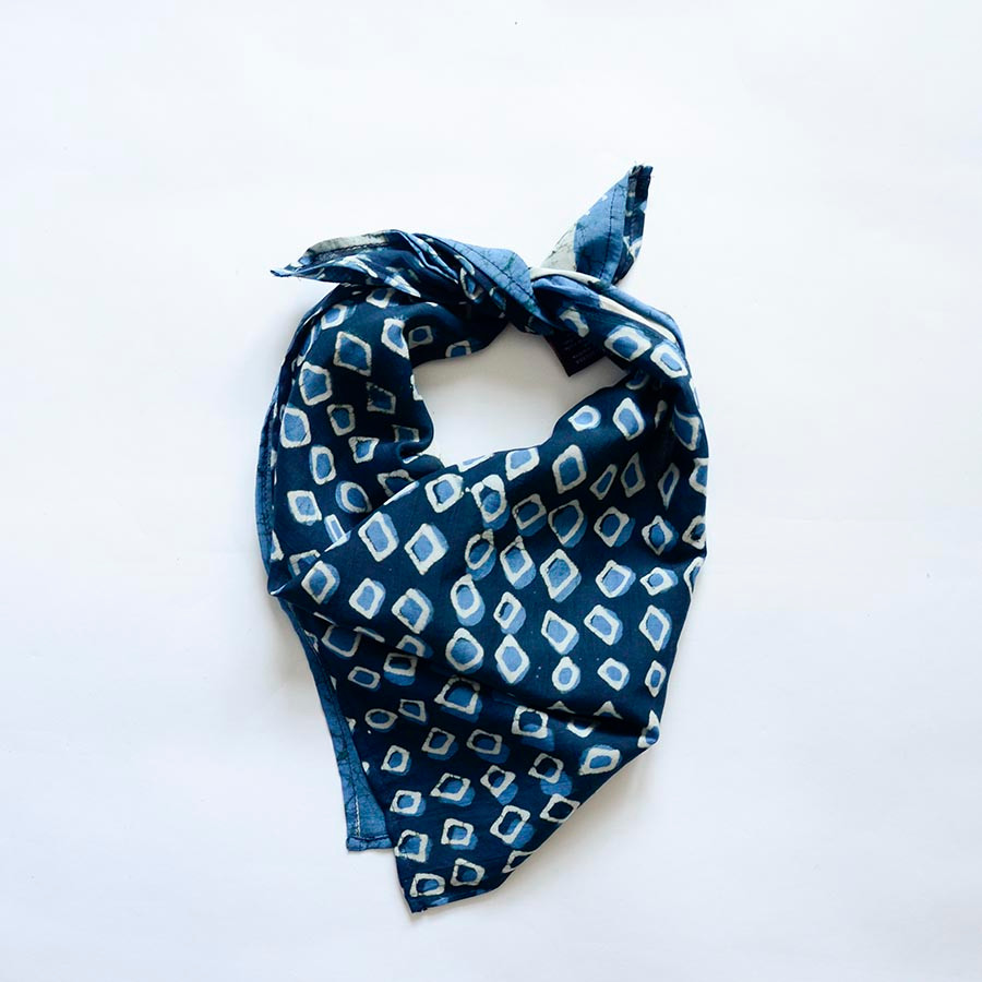 blue white scarf