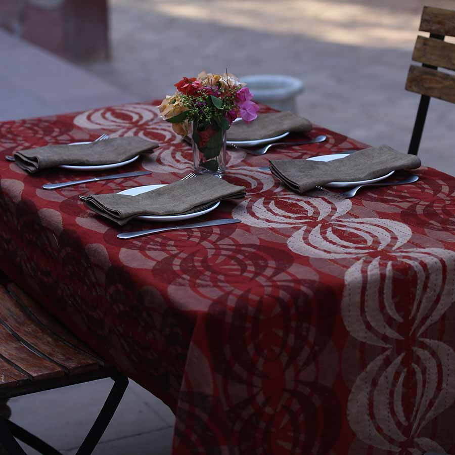 embroidered tablecloth