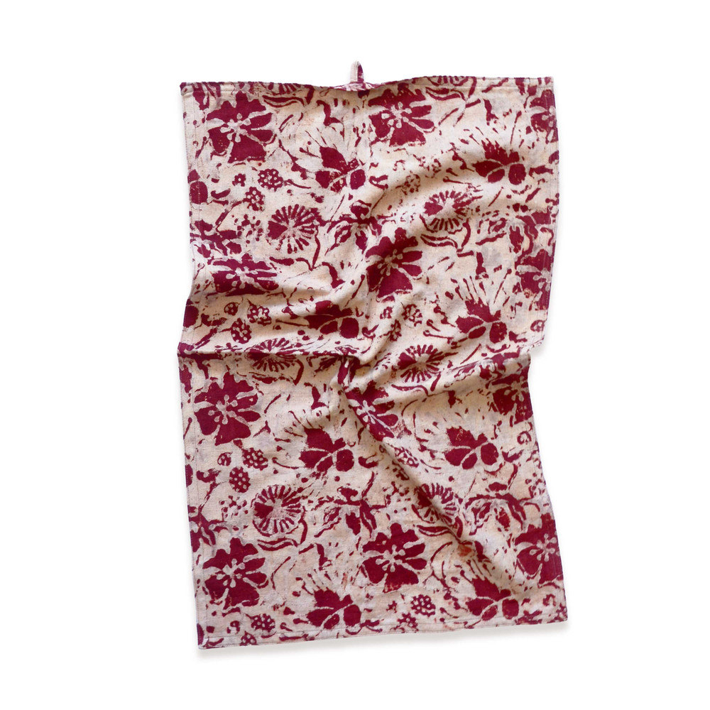 floral tea towel