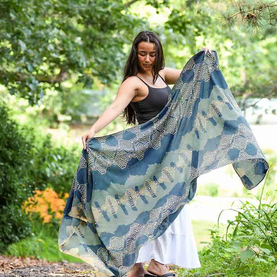 handmade geometric scarf