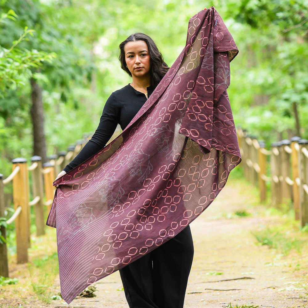 cotton silk scarf