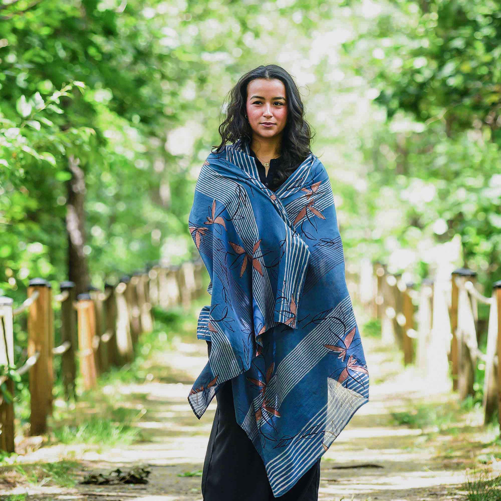 handmade cotton silk shawl