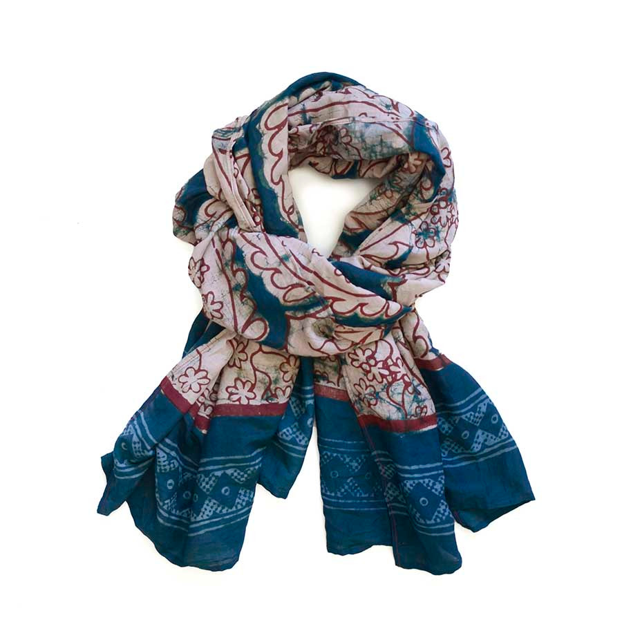 alpine scarf block printed
