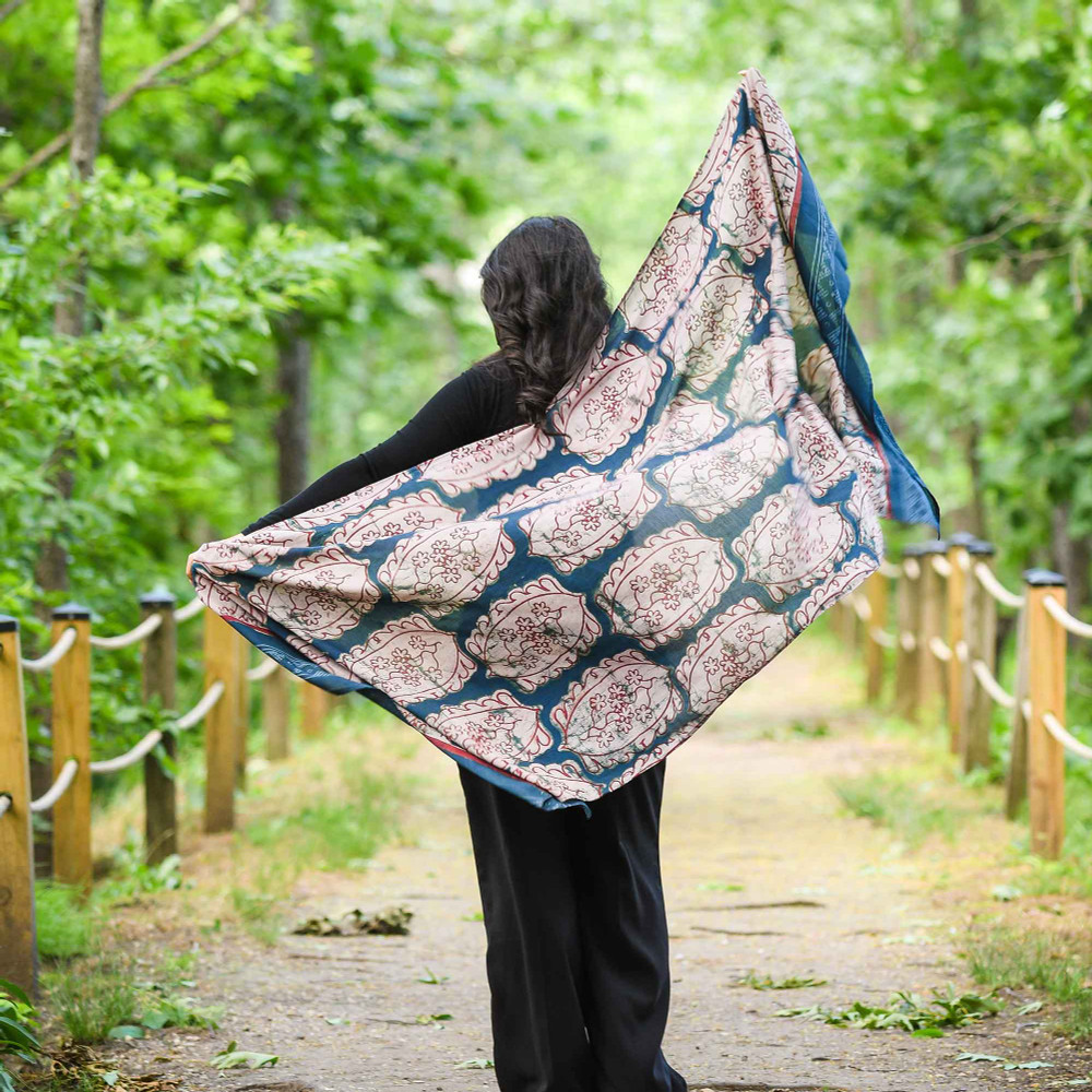 naturally dyed scarf