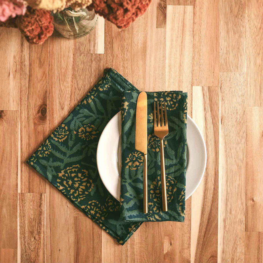 botanical cloth napkins