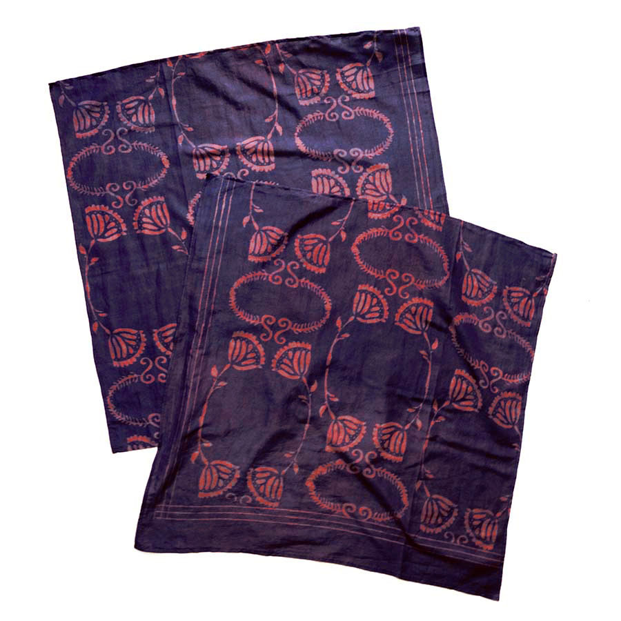 purple floral scarf