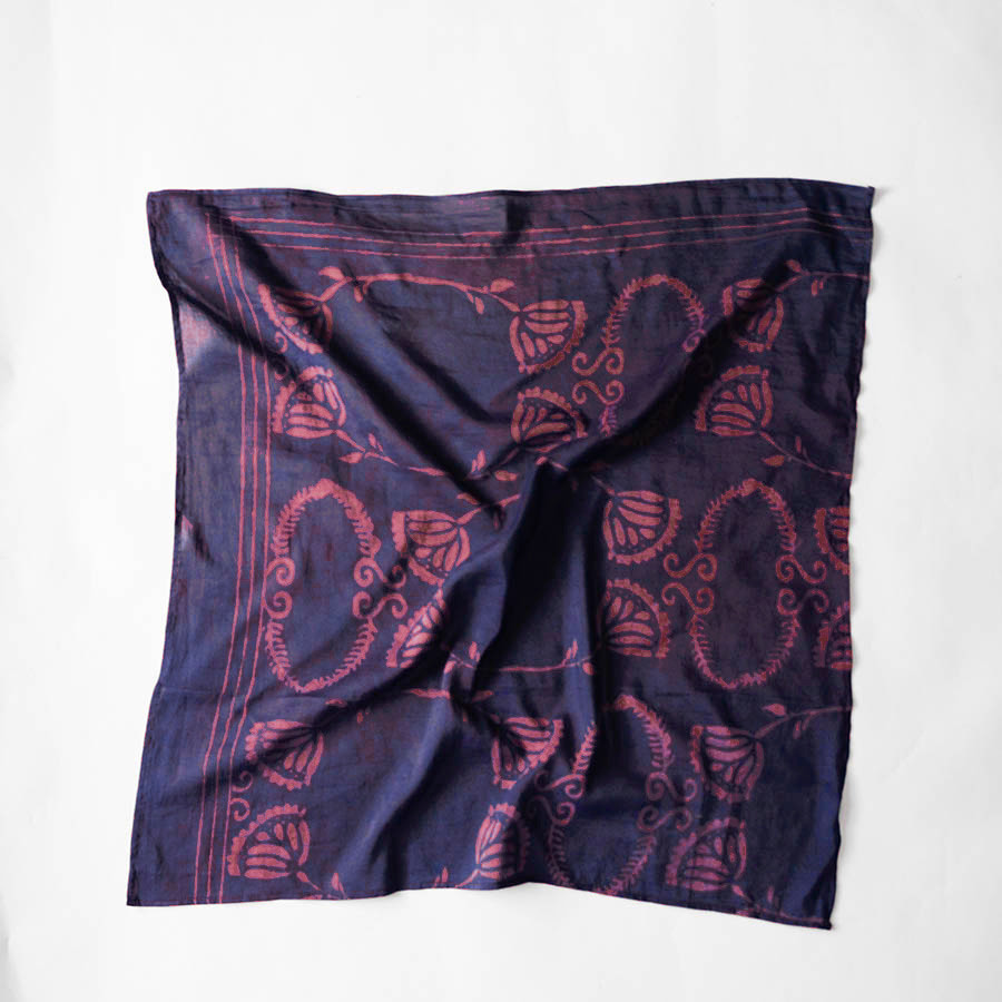 indigo square bandana
