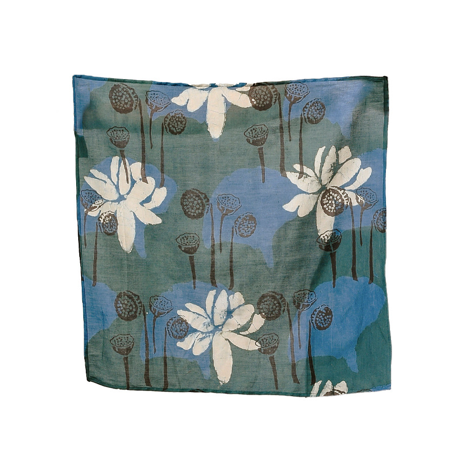 lotus print scarf