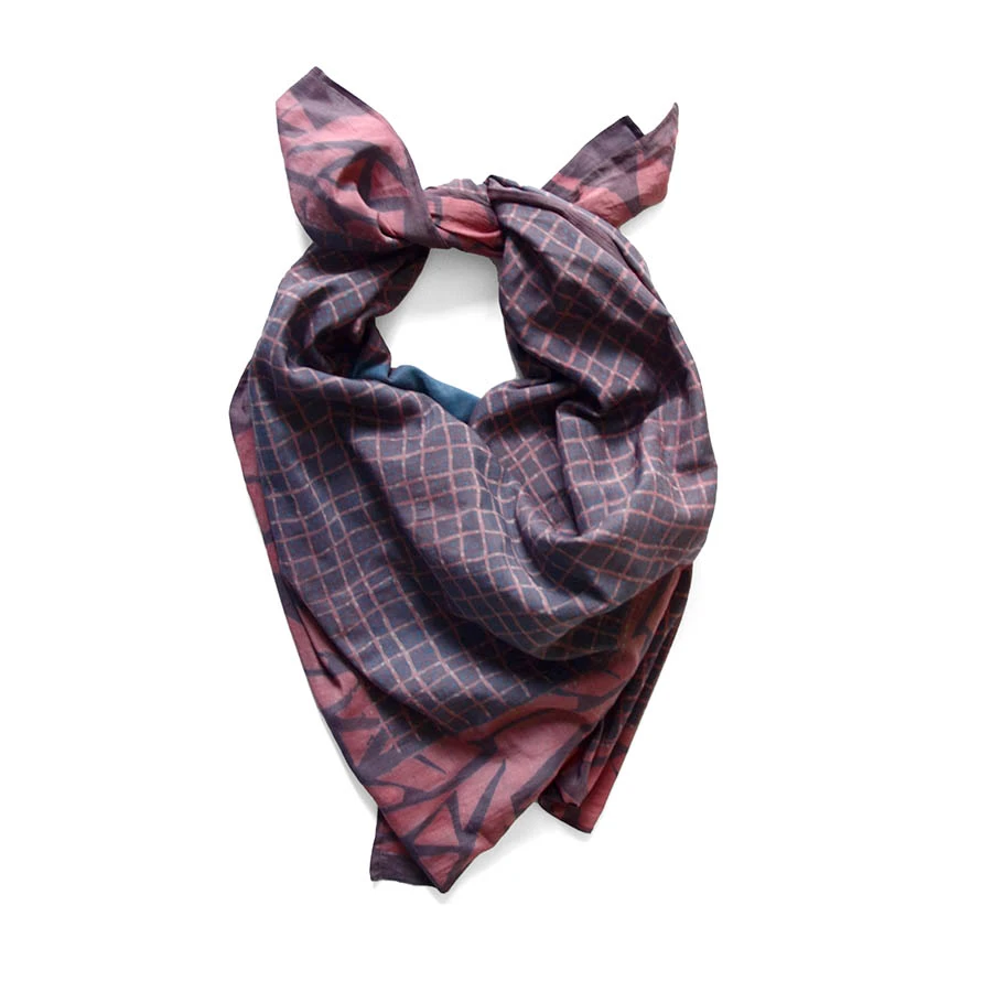 block printed scarf