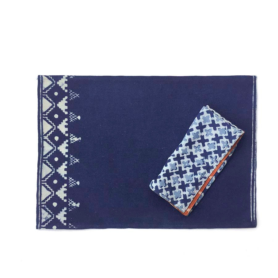 indigo cotton placemat