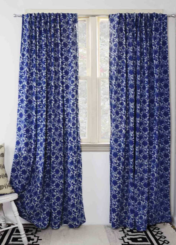 hand printed indian curtains